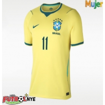 Camiseta Brasil Raphinha Belloli #11 Primera Equipación para mujer Mundial 2026 manga corta